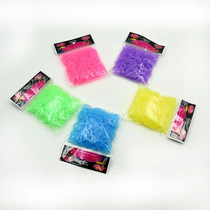 600pcs Loom Rubber Bands Kit – Rainbow Rubber Bands for Kids DIY Bracelet Making or Hair Accessories – Fun Creative Craft Toy Gift