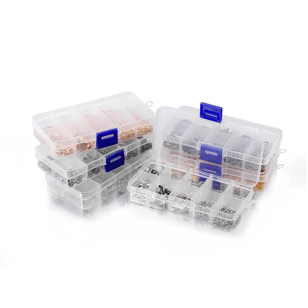 Alloy Jewelry Findings Set – Lobster Clasps, Open Jump Rings, Earring Hooks & Repair Tools for DIY Jewelry Making