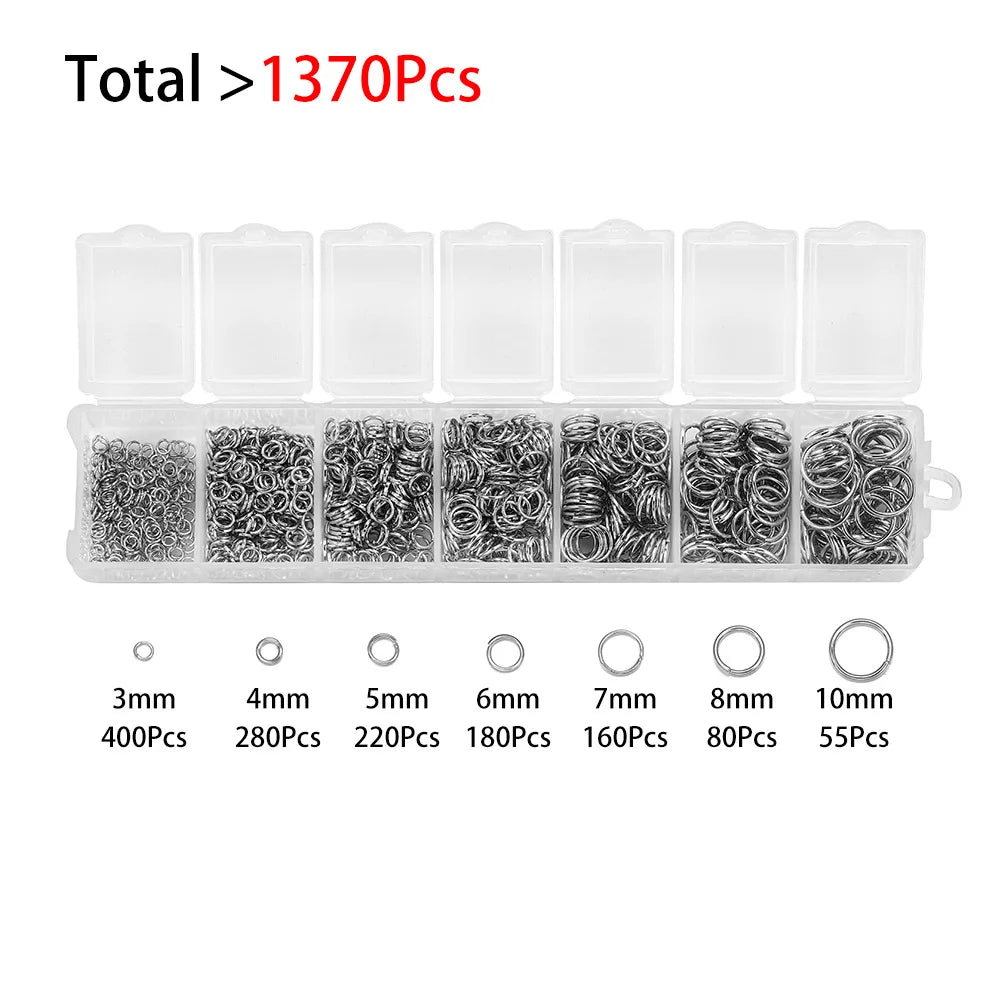 Alloy Jewelry Findings Set – Lobster Clasps, Open Jump Rings, Earring Hooks & Repair Tools for DIY Jewelry Making