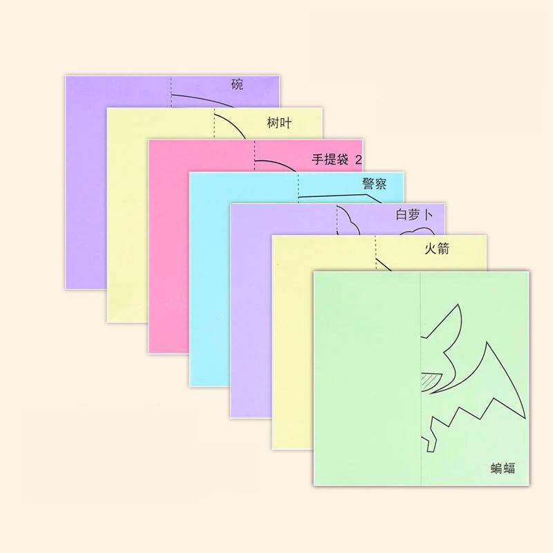 96pcs Kids Paper Craft Kit – Cartoon Animal DIY Folding & Cutting Art Set – Educational Handcraft Toys for Children