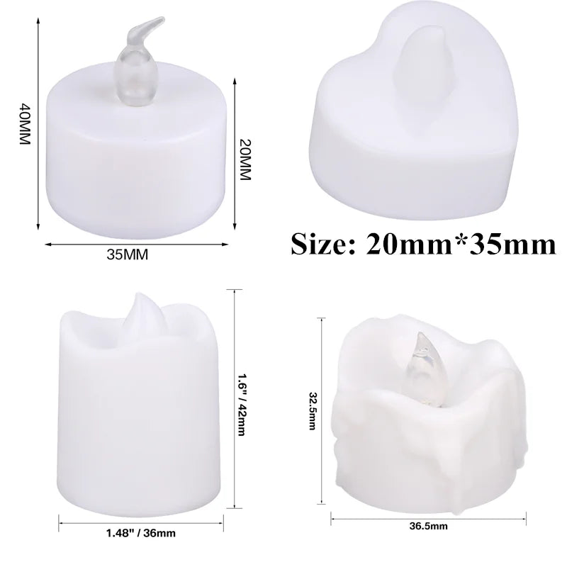 24-Piece Flickering LED Candle Tealights – Flameless Battery Candles with Optional Remote Control for Weddings, Home & Christmas Décor