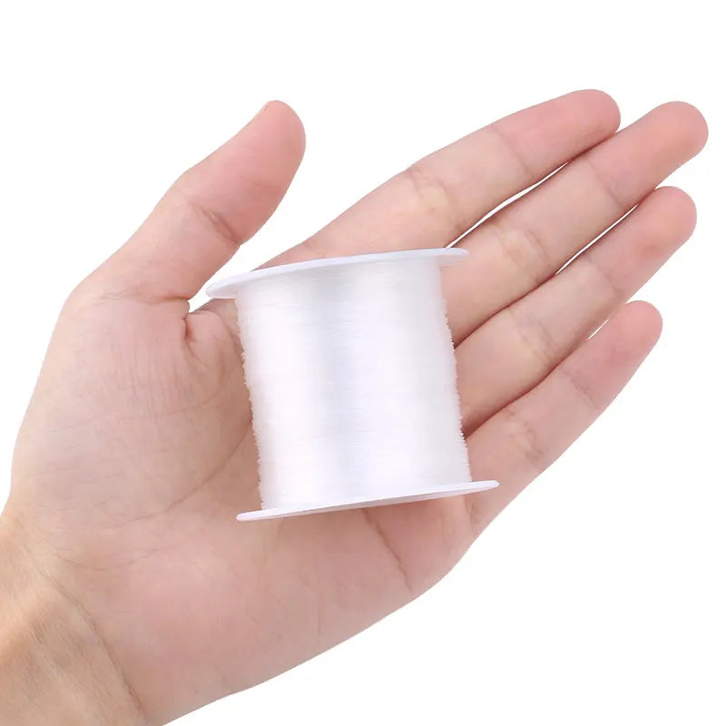100M Clear Crystal Beading Cord – Non-Elastic Fishing Line for DIY Jewelry Making and Craft Supplies