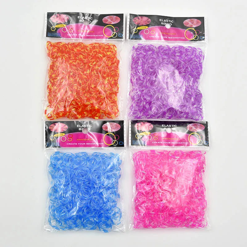 600pcs Loom Rubber Bands Kit – Rainbow Rubber Bands for Kids DIY Bracelet Making or Hair Accessories – Fun Creative Craft Toy Gift