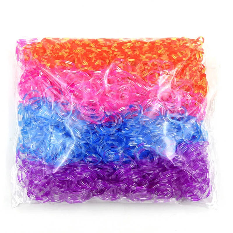 600pcs Loom Rubber Bands Kit – Rainbow Rubber Bands for Kids DIY Bracelet Making or Hair Accessories – Fun Creative Craft Toy Gift