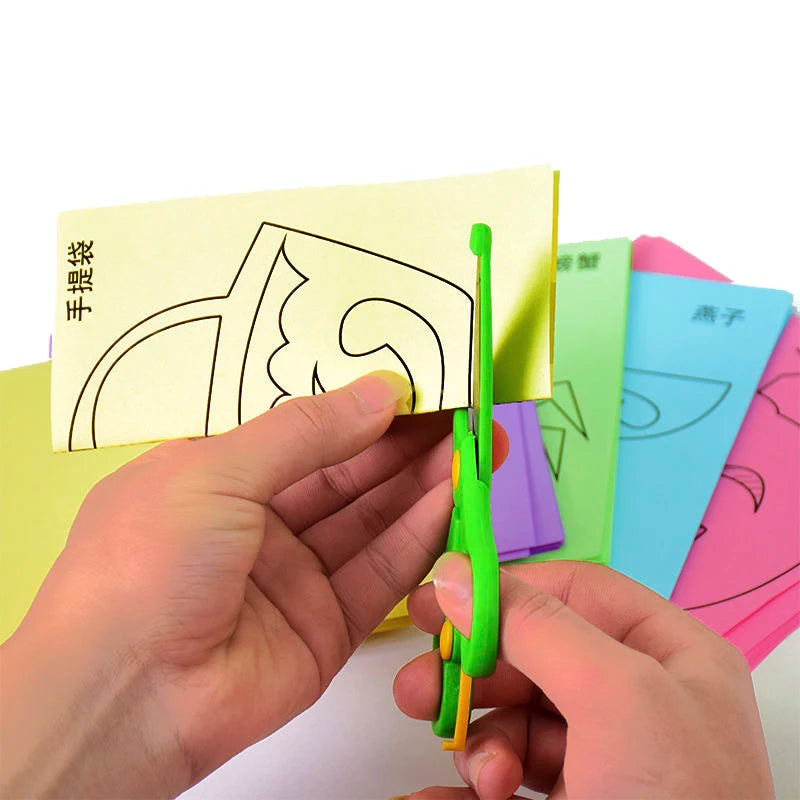 96pcs Kids Paper Craft Kit – Cartoon Animal DIY Folding & Cutting Art Set – Educational Handcraft Toys for Children