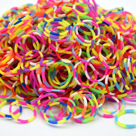600pcs Loom Rubber Bands Kit – Rainbow Rubber Bands for Kids DIY Bracelet Making or Hair Accessories – Fun Creative Craft Toy Gift