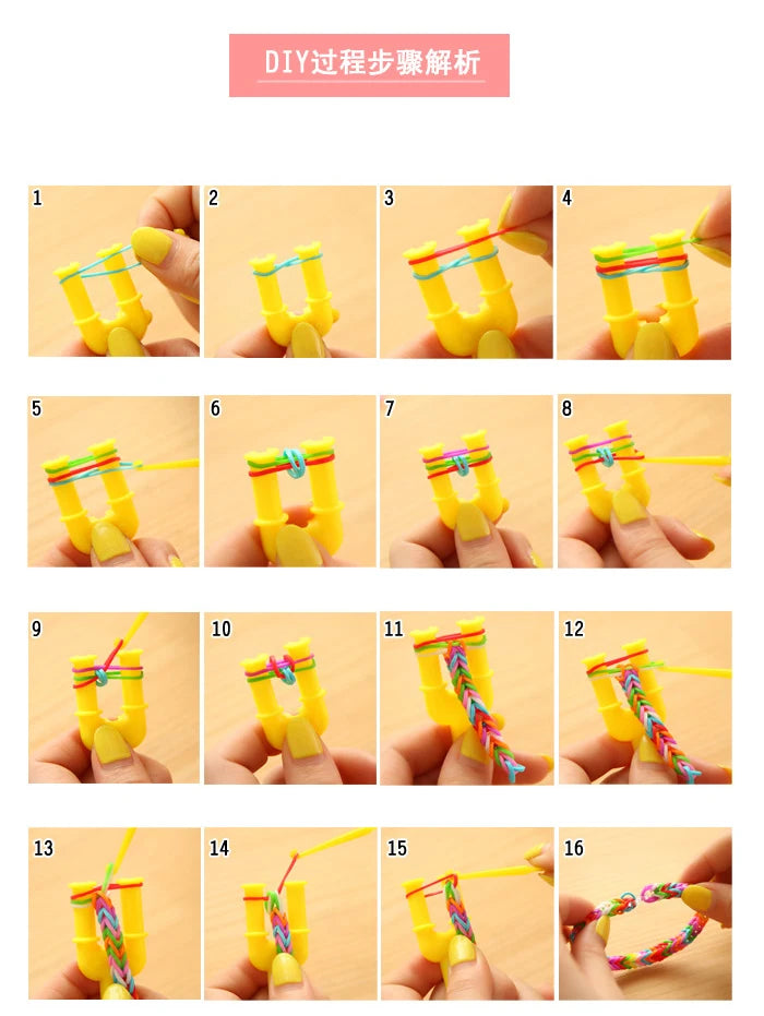 600pcs Loom Rubber Bands Kit – Rainbow Rubber Bands for Kids DIY Bracelet Making or Hair Accessories – Fun Creative Craft Toy Gift