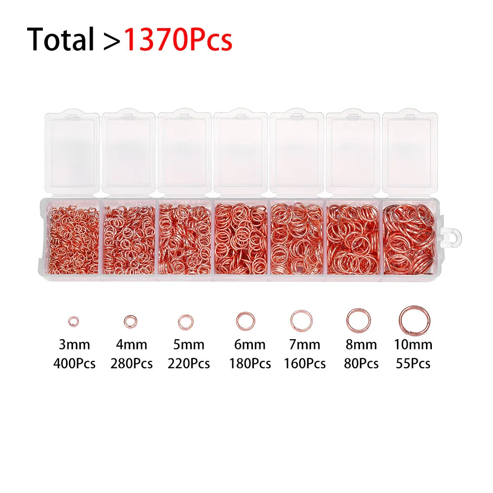 Alloy Jewelry Findings Set – Lobster Clasps, Open Jump Rings, Earring Hooks & Repair Tools for DIY Jewelry Making