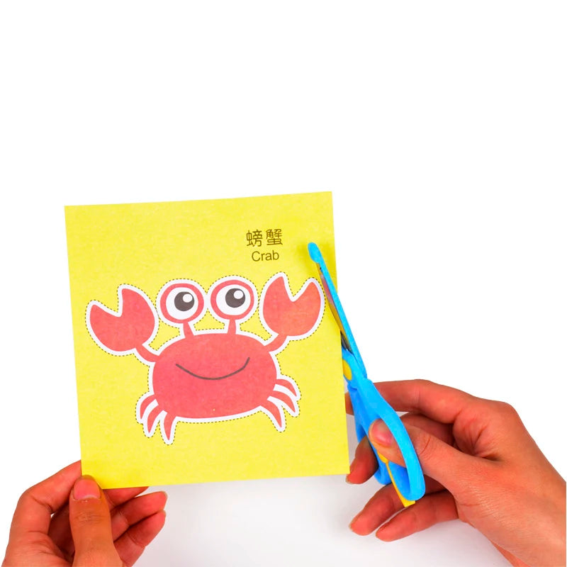 96pcs Kids Paper Craft Kit – Cartoon Animal DIY Folding & Cutting Art Set – Educational Handcraft Toys for Children