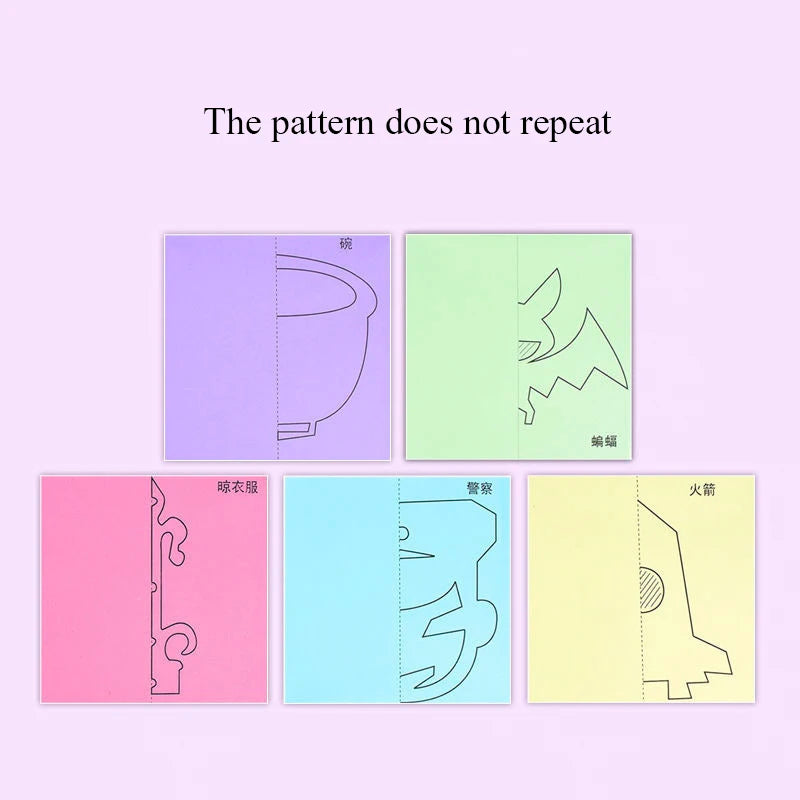 96pcs Kids Paper Craft Kit – Cartoon Animal DIY Folding & Cutting Art Set – Educational Handcraft Toys for Children