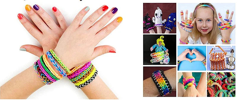 Colorful Loom Bands Set – 600-1500pcs DIY Bracelet Making Kit