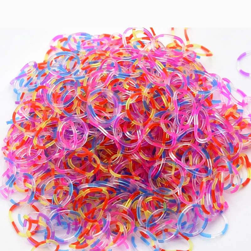 600pcs Loom Rubber Bands Kit – Rainbow Rubber Bands for Kids DIY Bracelet Making or Hair Accessories – Fun Creative Craft Toy Gift