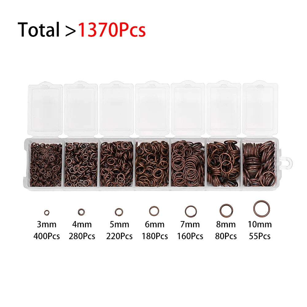 Alloy Jewelry Findings Set – Lobster Clasps, Open Jump Rings, Earring Hooks & Repair Tools for DIY Jewelry Making