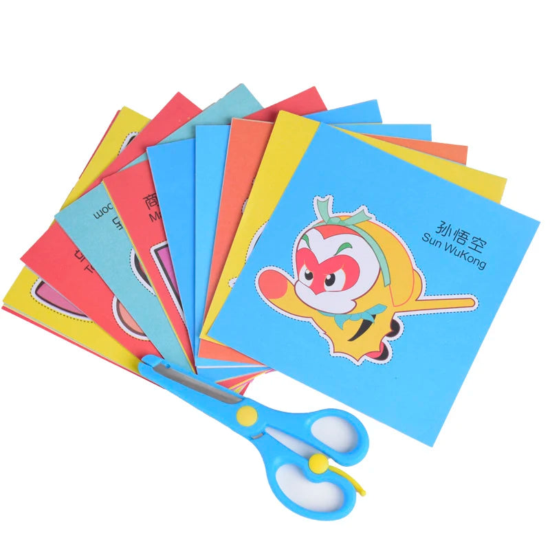 96pcs Kids Paper Craft Kit – Cartoon Animal DIY Folding & Cutting Art Set – Educational Handcraft Toys for Children