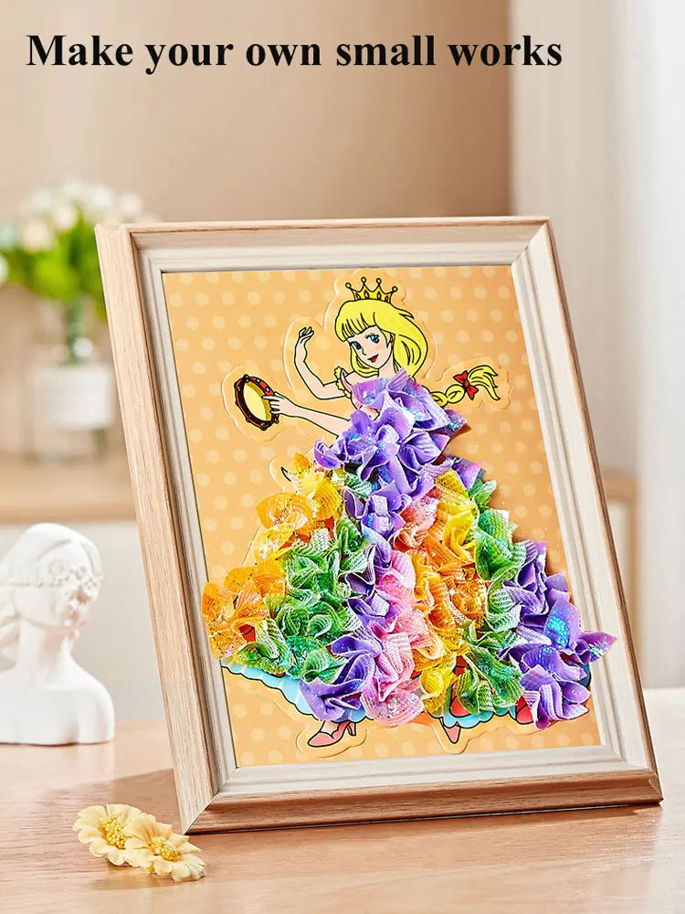 DIY Painting Sticker Craft Kit for Kids – Princess Art Set for Girls – Educational Handmade Activity and Creative Gift