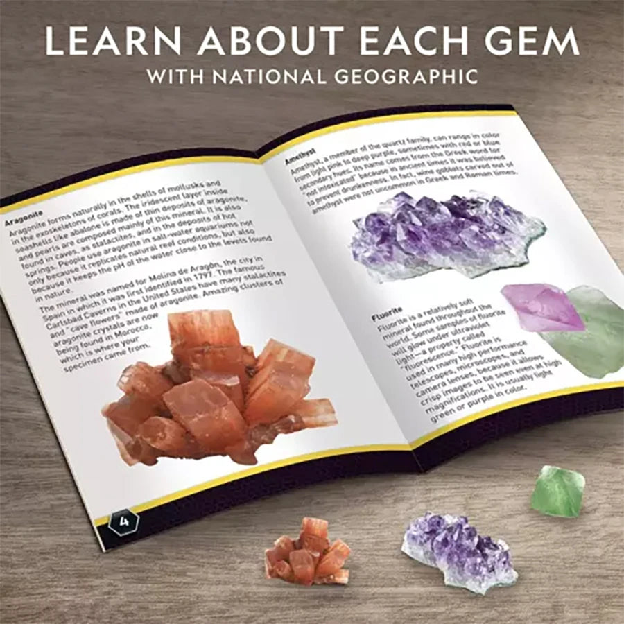Gemstone Dig and Discover Kit – Crystal Mining Educational Toy for Kids