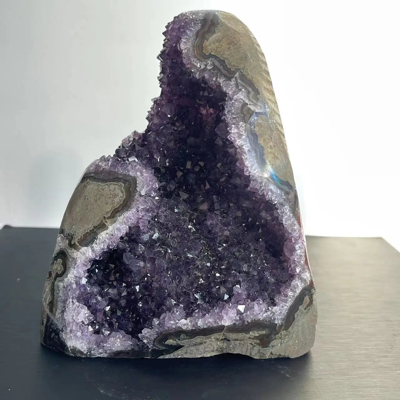 Natural Amethyst Crystal Cluster – Raw Quartz Healing Stone Mineral for Home Décor, Feng Shui, and Spiritual Energy