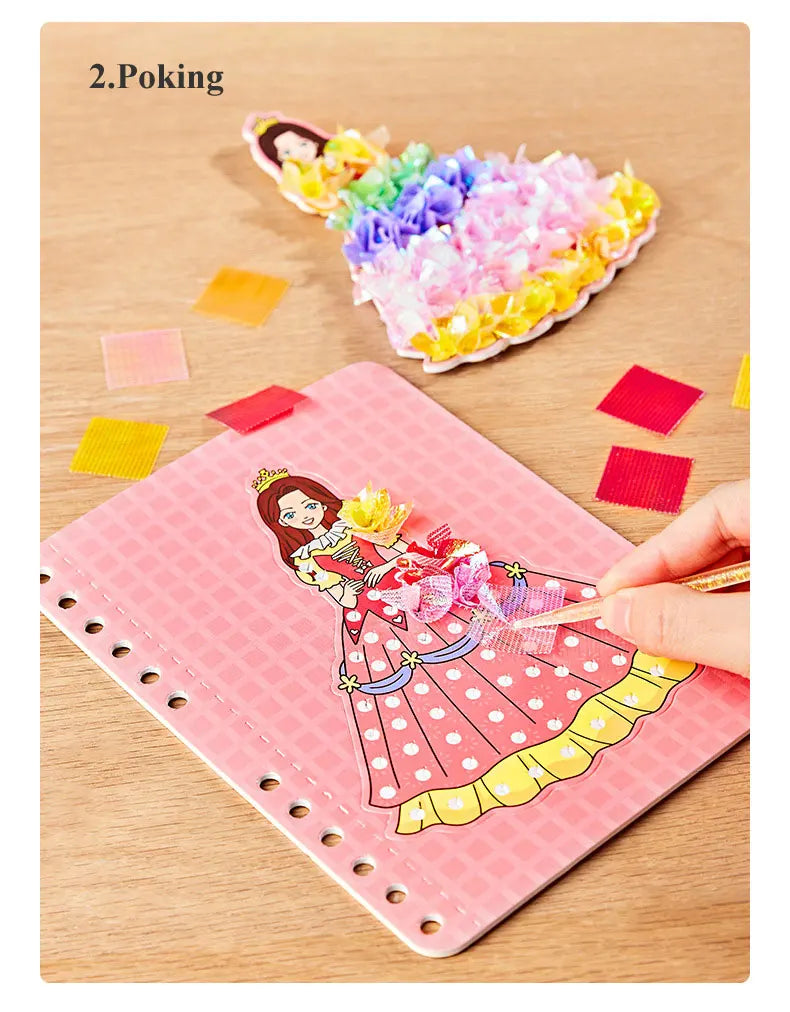 DIY Painting Sticker Craft Kit for Kids – Princess Art Set for Girls – Educational Handmade Activity and Creative Gift