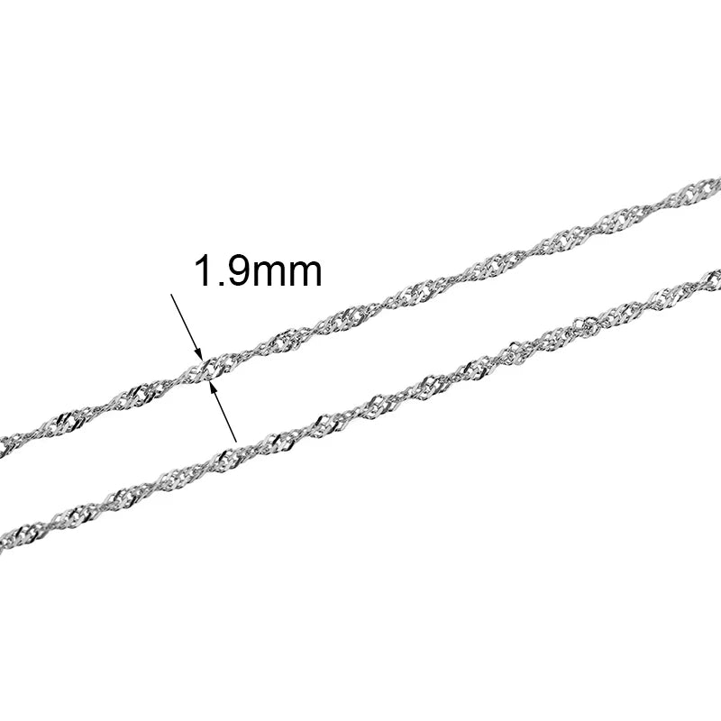 2m Stainless Steel Chains – Gold Color Ball Bead & Cuban Link Chain Bulk for DIY Necklace and Bracelet Making