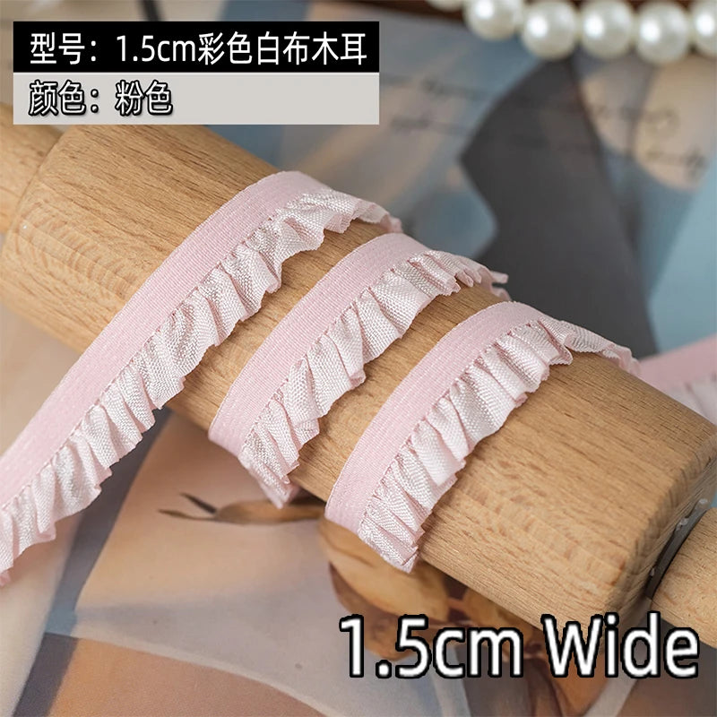 5Meters Elastic Lace Trim Ribbons for Party Dress Decoration Clothing DIY Crafts Supplies Needlework High Quality Sewing Fabric