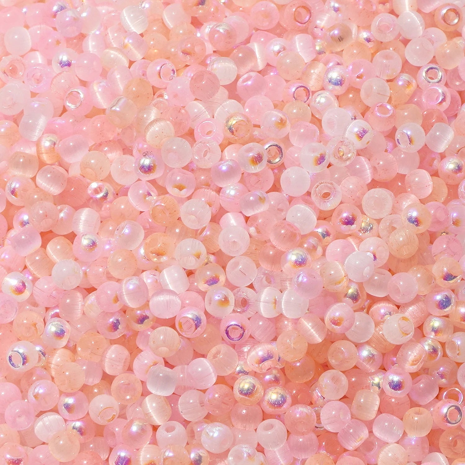 150-Piece 4mm Cat Eye Seed Glass Beads – Multi-Color Rice Loose Beads for Jewelry Making and DIY Crafts