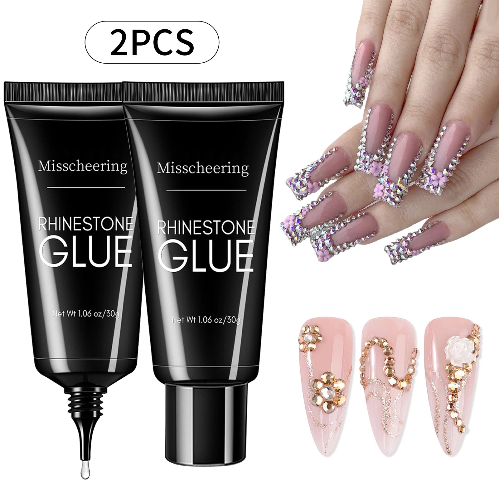 30g Nail Rhinestone Glue Super Strong Gel for Nail Art