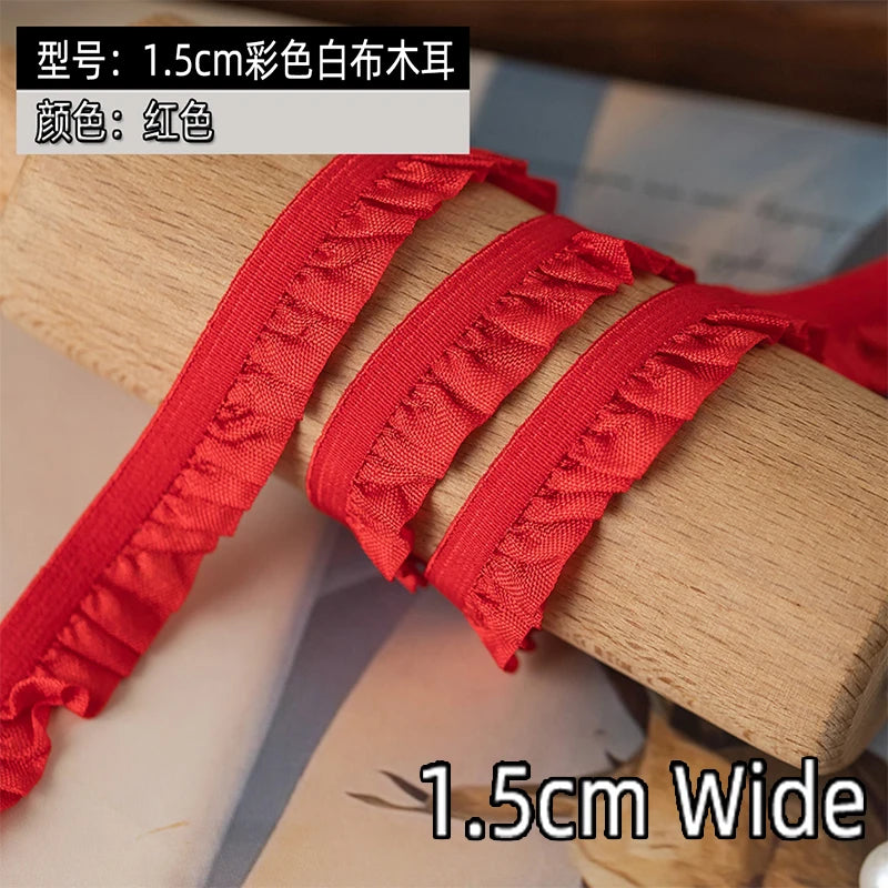 5Meters Elastic Lace Trim Ribbons for Party Dress Decoration Clothing DIY Crafts Supplies Needlework High Quality Sewing Fabric