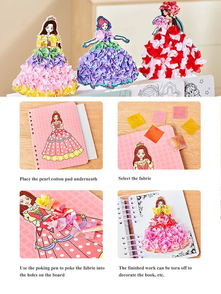 DIY Painting Sticker Craft Kit for Kids – Princess Art Set for Girls – Educational Handmade Activity and Creative Gift