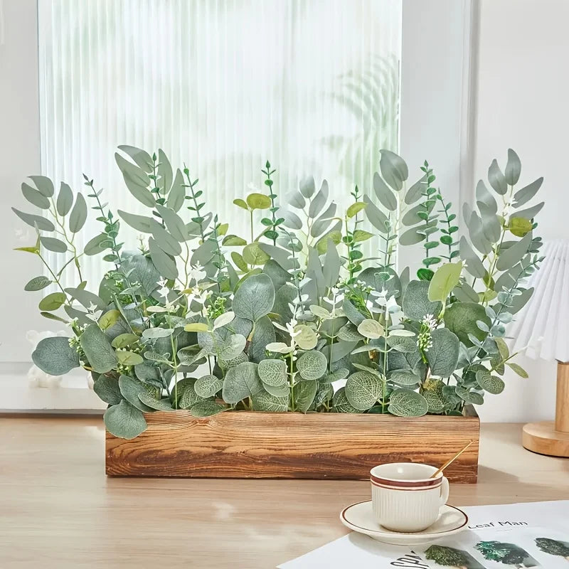 50pcs Artificial Flower Bouquets with Eucalyptus Leaves