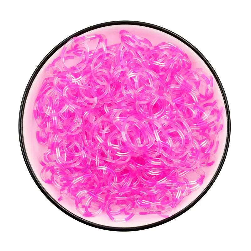 600pcs Loom Rubber Bands Kit – Rainbow Rubber Bands for Kids DIY Bracelet Making or Hair Accessories – Fun Creative Craft Toy Gift