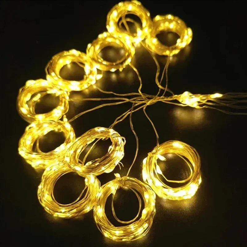 3M LED Curtain String Lights – USB Fairy Lights with 8 Modes for Holiday, Wedding, Party & Home Decor