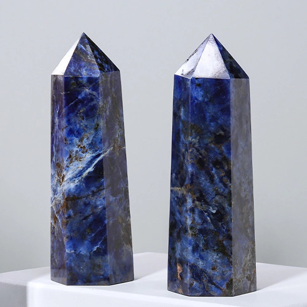 Natural Crystal Point Wand – Rose Quartz, Amethyst & Healing Stones for Witchcraft, Meditation, and Home Decoration