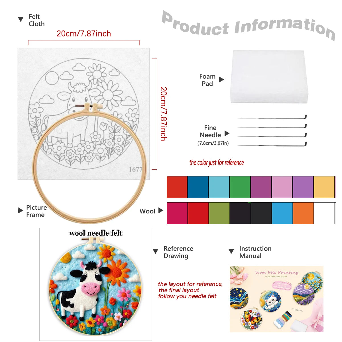 Halloween Skull Flower DIY Wool Felt Starter Kit