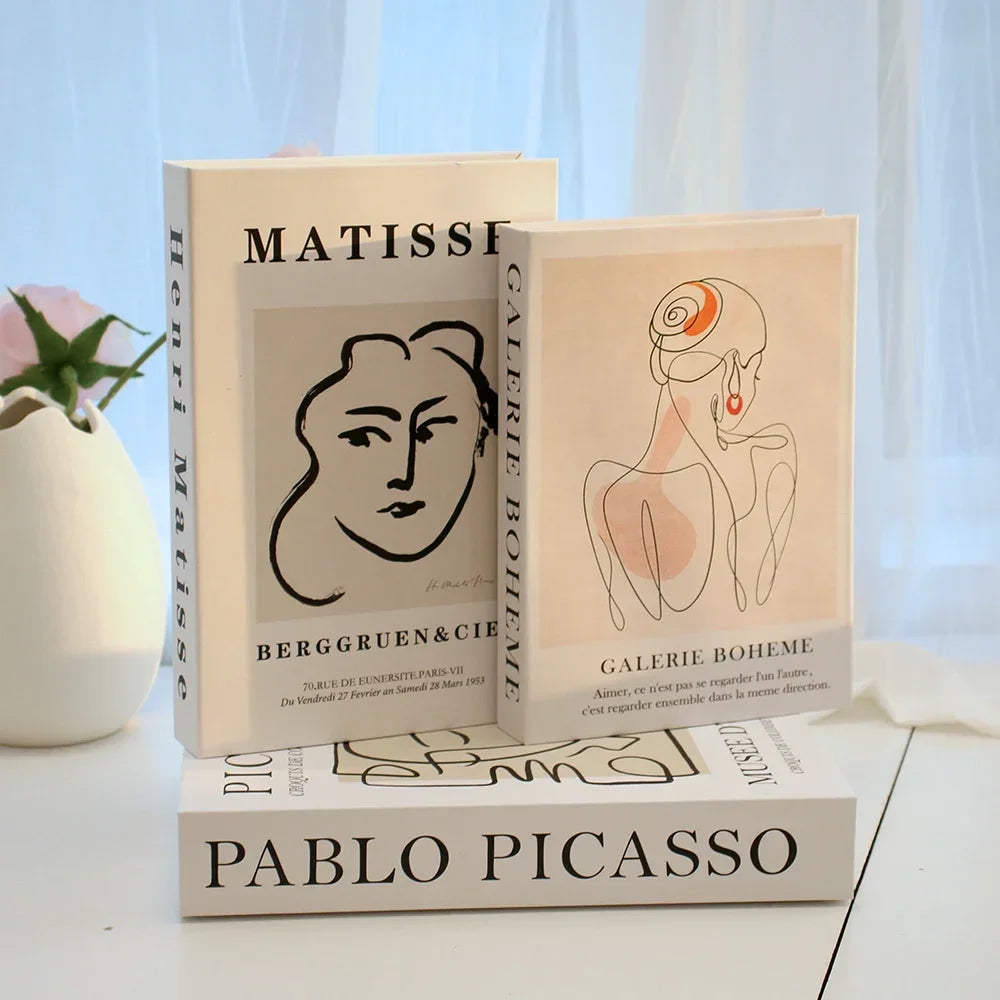 3-Piece Decorative Fake Books – Modern Designer Style Coffee Table Ornaments for Living Room, Hotel, or Office Decor