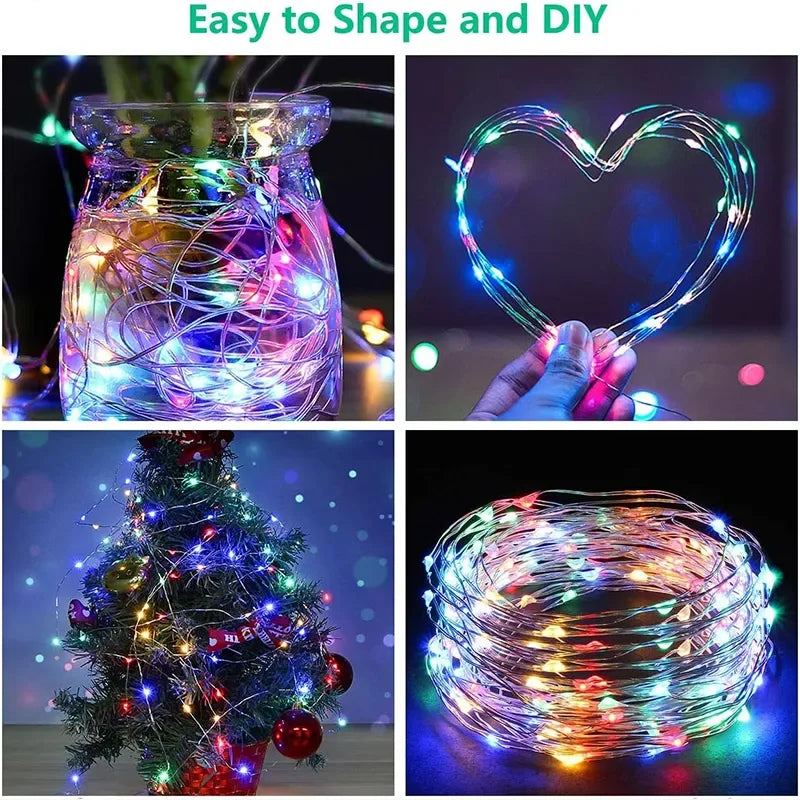 3M LED Curtain String Lights – USB Fairy Lights with 8 Modes for Holiday, Wedding, Party & Home Decor