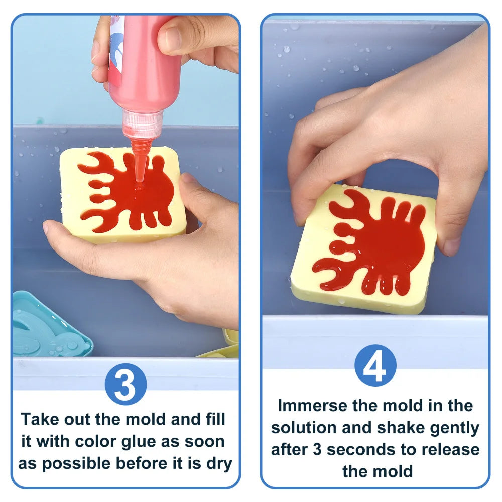 Kids DIY Craft Kit – Handmade Painting Stickers, Montessori Origami & Magic Water Elves Set – Educational Art and Craft Gift