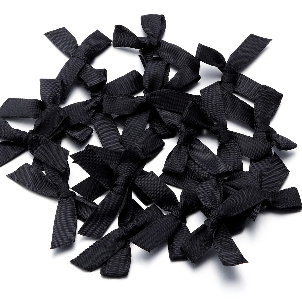 50pcs Satin Ribbon Bows – Colorful Polyester Handmade Bows for DIY Sewing, Crafts, Gift Wrapping, Bouquets, and Party Decorations