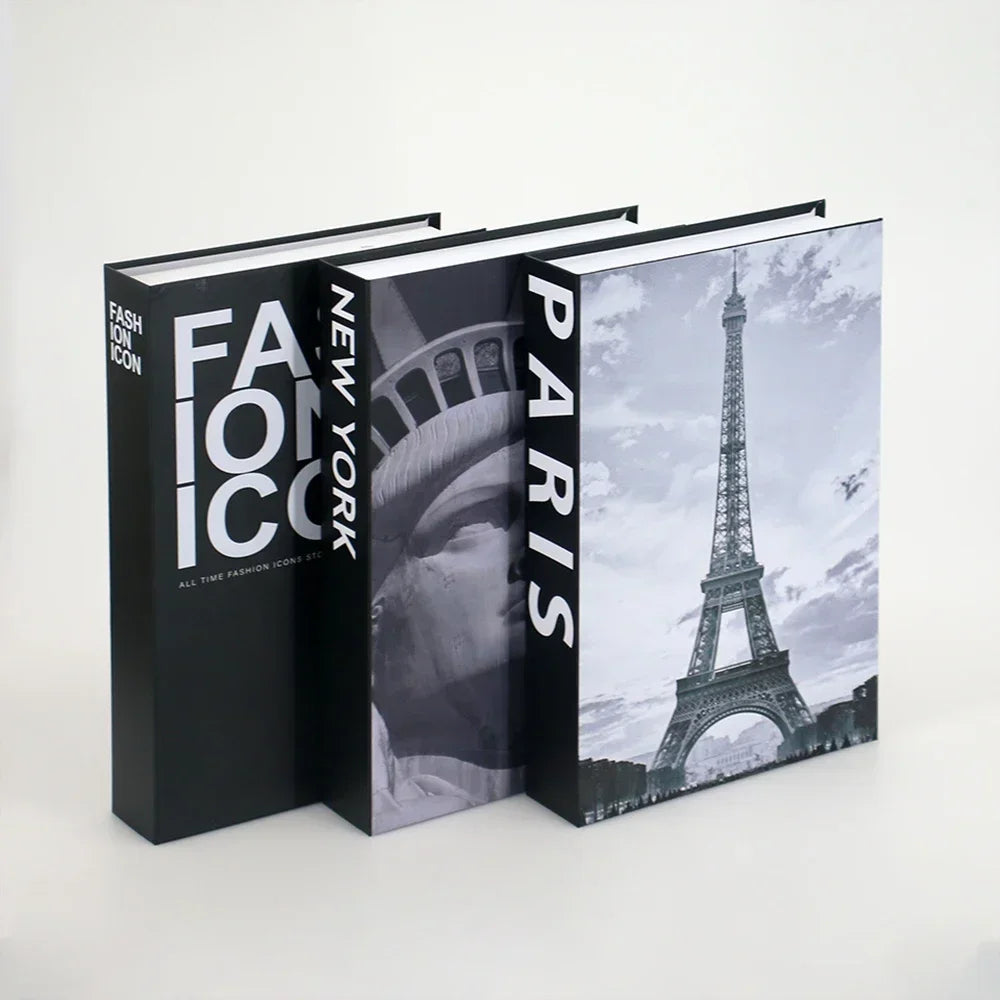 3-Piece Decorative Fake Books – Modern Designer Style Coffee Table Ornaments for Living Room, Hotel, or Office Decor