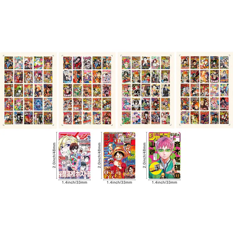 100-Piece Anime Poster Sticker Pack – Aesthetic Graffiti Stickers for Phone Cases, Guitars, Skateboards & Home Décor
