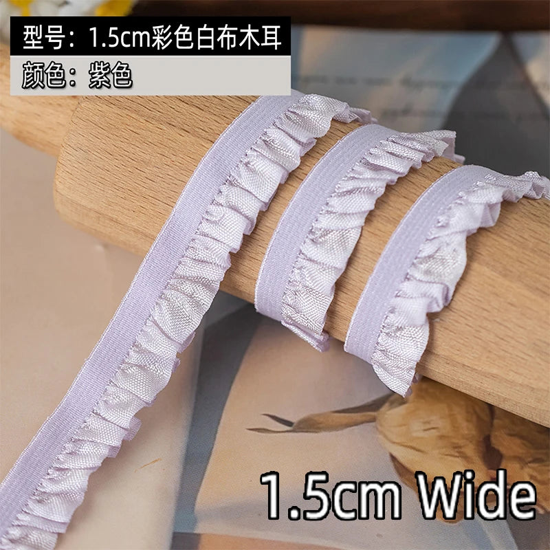 5Meters Elastic Lace Trim Ribbons for Party Dress Decoration Clothing DIY Crafts Supplies Needlework High Quality Sewing Fabric