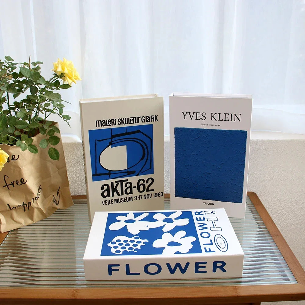 3-Piece Decorative Fake Books – Modern Designer Style Coffee Table Ornaments for Living Room, Hotel, or Office Decor