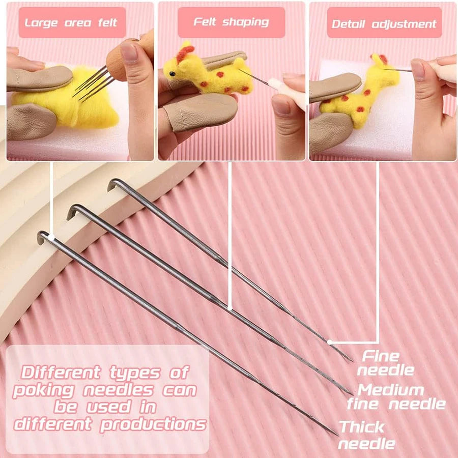 Wool Felting Needles Kit with Wooden Handle Tools Set