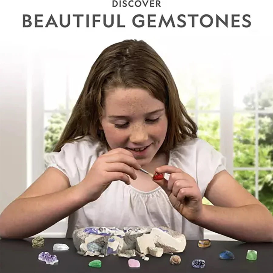 Gemstone Dig and Discover Kit – Crystal Mining Educational Toy for Kids