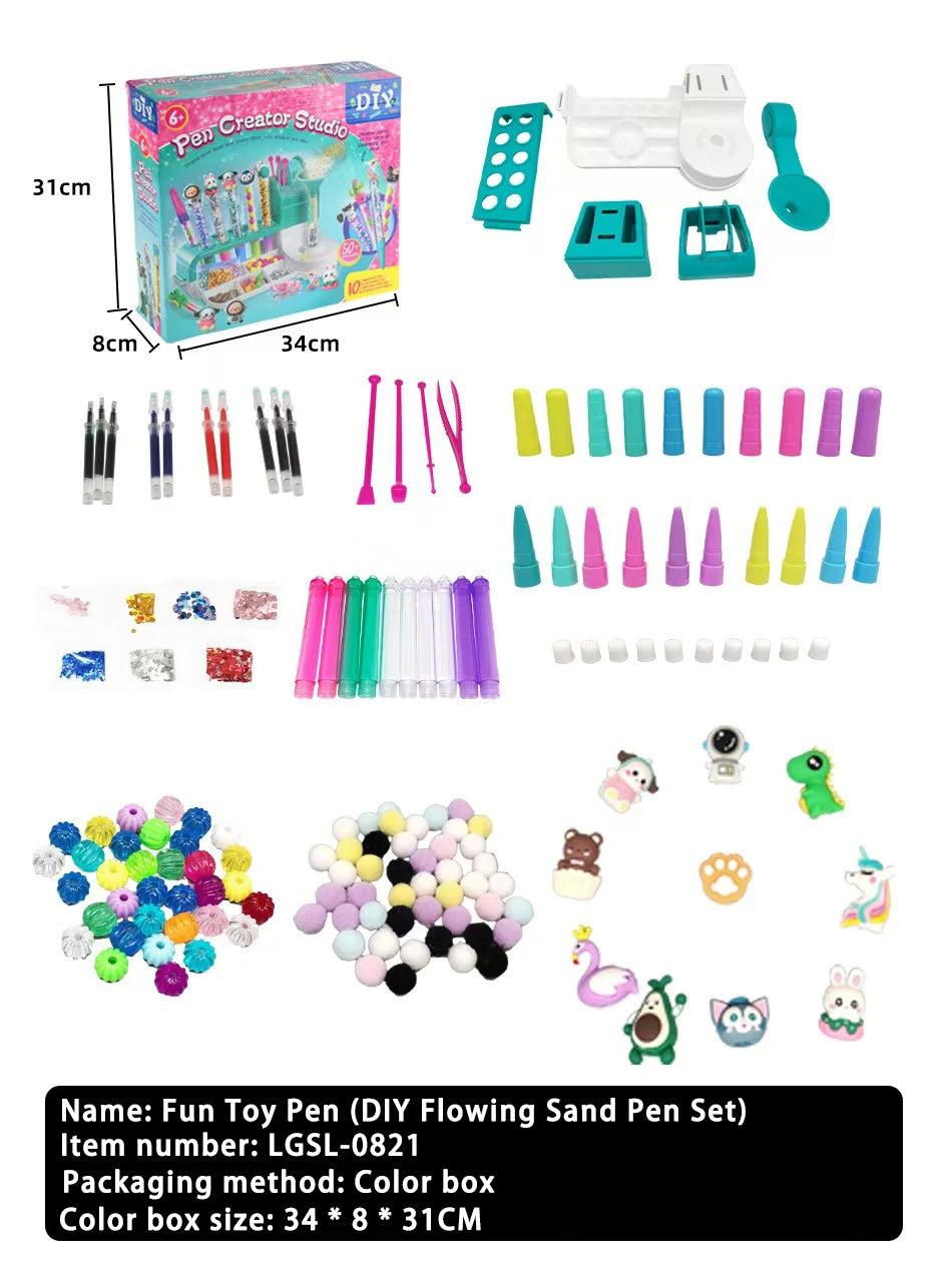 Magic Sand Pen DIY Craft Set for Kids – STEM Educational Toy & Parent-Child Interactive Gift Box