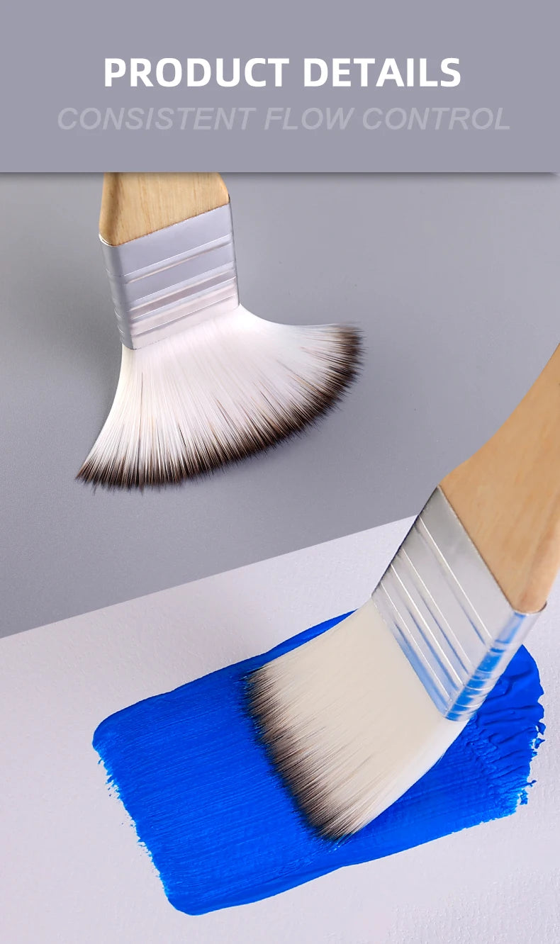 Nylon Paint Brush Set – Art Supplies for Beginners and Professionals, Ideal for Watercolor, Acrylic, and Oil Painting