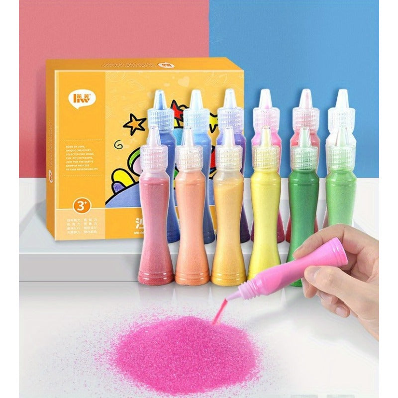 Kids’ Sand Painting Set – DIY Colored Sand Art Kit for Boys and Girls Handmade Craft Toys