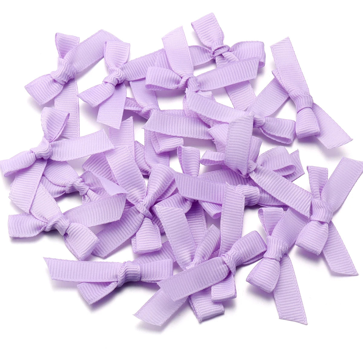 50pcs Satin Ribbon Bows – Colorful Polyester Handmade Bows for DIY Sewing, Crafts, Gift Wrapping, Bouquets, and Party Decorations