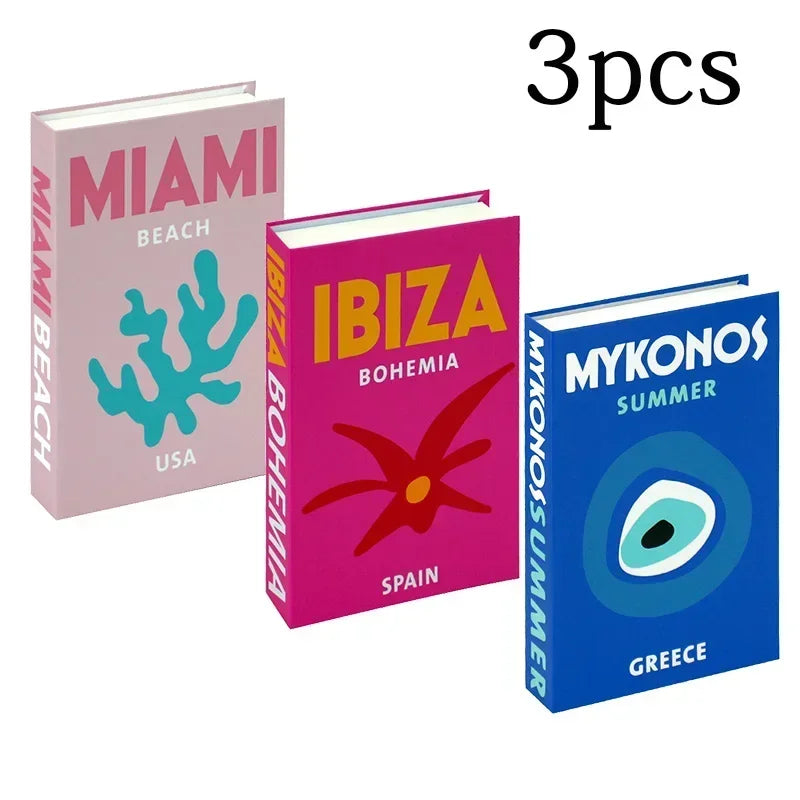 3-Piece Decorative Fake Books – Modern Designer Style Coffee Table Ornaments for Living Room, Hotel, or Office Decor