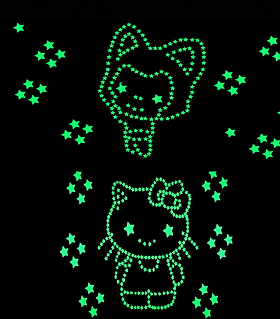 Glow in the Dark Cartoon Butterfly & Stars Wall Stickers – Luminous Noctilucent Decals for Kids Room & Bedroom Decor