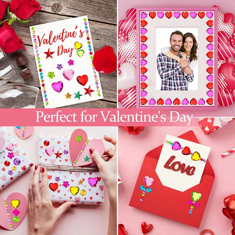 109-430+pcs Bling Gem Stickers Rhinestone Self Adhesive Jewel Sticker Children Kids Girl Craft Makeup DIY Eye Nail Assorted Size